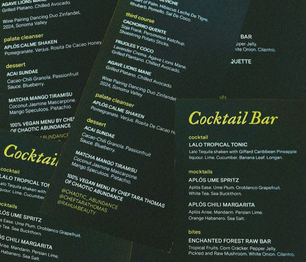 Earth Month Event Menu, Design